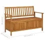 Banco de almacenaje de jardín madera de acacia maciza 120 cm de vidaXL, Bancos de jardín - Ref: Foro24-310279, Precio: 164,58...