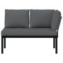 Banco de jardín con cojines aluminio negro de , Bancos de jardín - Ref: Foro24-4008569, Precio: 194,62 €, Descuento: %
