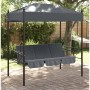 Banco columpio de jardín con toldo acero arena gris oscuro de , Balancines de jardín - Ref: Foro24-4008901, Precio: 267,14 €,...
