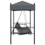 Banco columpio de jardín con toldo acero arena gris oscuro de , Balancines de jardín - Ref: Foro24-4008901, Precio: 267,14 €,...