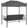 Banco columpio de jardín con toldo acero arena gris oscuro de , Balancines de jardín - Ref: Foro24-4008901, Precio: 267,14 €,...