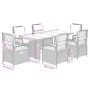 Set comedor jardín 7 pzas y cojines ratán sintético gris de , Conjuntos de jardín - Ref: Foro24-3262930, Precio: 789,98 €, De...