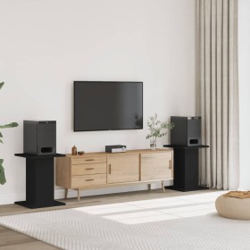 Soportes altavoces 2 uds madera ingeniería negro 30x30x60 cm de , Soportes para altavoces - Ref: Foro24-852655, Precio: 59,70...
