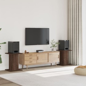 Soportes altavoces 2 uds madera marrón roble 30x30x60 cm de , Soportes para altavoces - Ref: Foro24-852660, Precio: 55,62 €, ...