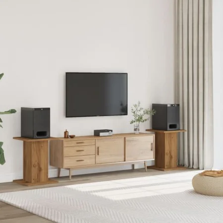 Soportes altavoces 2 uds madera roble artesano 30x30x60 cm de , Soportes para altavoces - Ref: Foro24-852662, Precio: 62,92 €...