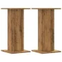 Soportes altavoces 2 uds madera roble artesano 30x30x60 cm de , Soportes para altavoces - Ref: Foro24-852662, Precio: 62,92 €...