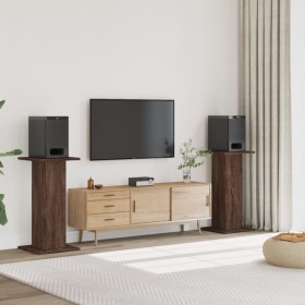 Soportes altavoces 2 uds madera marrón roble 30x30x80 cm de , Soportes para altavoces - Ref: Foro24-852669, Precio: 71,90 €, ...