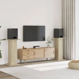 Soportes altavoces 2 uds madera roble Sonoma 30x30x95 cm de , Soportes para altavoces - Ref: Foro24-852674, Precio: 68,81 €, ...