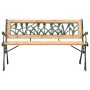 Banco de jardín hierro fundido y madera de abeto maciza 122 cm de vidaXL, Bancos de jardín - Ref: Foro24-312031, Precio: 81,8...