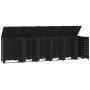 Cobertizo de 6 contenedores de basura acero negro 414x79x117 cm de , Soportes para contenedores de residuos - Ref: Foro24-327...