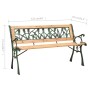 Banco de jardín hierro fundido y madera de abeto maciza 122 cm de vidaXL, Bancos de jardín - Ref: Foro24-312031, Precio: 81,8...