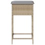 Taburetes de cocina con cojines 2 uds ratán sintético beige de , Sillas de jardín - Ref: Foro24-368320, Precio: 94,05 €, Desc...