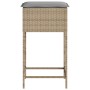 Taburetes de cocina con cojines 2 uds ratán sintético beige de , Sillas de jardín - Ref: Foro24-368320, Precio: 94,05 €, Desc...