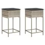 Taburetes de cocina y cojines 2 uds ratán sintético gris claro de , Sillas de jardín - Ref: Foro24-368322, Precio: 92,41 €, D...