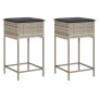 Taburetes de cocina y cojines 2 uds ratán sintético gris claro de , Sillas de jardín - Ref: Foro24-368322, Precio: 94,05 €, D...