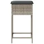 Taburetes de cocina y cojines 2 uds ratán sintético gris claro de , Sillas de jardín - Ref: Foro24-368322, Precio: 92,41 €, D...