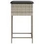 Taburetes de cocina y cojines 2 uds ratán sintético gris claro de , Sillas de jardín - Ref: Foro24-368322, Precio: 92,41 €, D...
