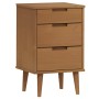 Mesita de noche MOLDE madera maciza de pino marrón 40x35x65 cm de , Mesitas de noche - Ref: Foro24-4013409, Precio: 85,40 €, ...