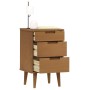 Mesita de noche MOLDE madera maciza de pino marrón 40x35x65 cm de , Mesitas de noche - Ref: Foro24-4013409, Precio: 85,40 €, ...