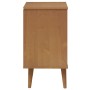 Mesita de noche MOLDE madera maciza de pino marrón 40x35x65 cm de , Mesitas de noche - Ref: Foro24-4013409, Precio: 85,40 €, ...