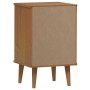 Mesita de noche MOLDE madera maciza de pino marrón 40x35x65 cm de , Mesitas de noche - Ref: Foro24-4013409, Precio: 85,40 €, ...