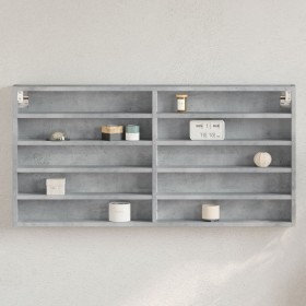Vitrina de madera de ingeniería gris hormigón 100x8,5x50 cm de , Estantes y estanterías - Ref: Foro24-847950, Precio: 35,59 €...