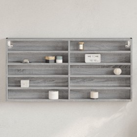 Vitrina de madera de ingeniería gris Sonoma 100x8,5x50 cm de , Estantes y estanterías - Ref: Foro24-847952, Precio: 40,84 €, ...