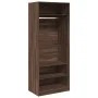 Armario madera de ingeniería color roble marrón 80x50x200 cm de , Armarios roperos - Ref: Foro24-3307699, Precio: 184,88 €, D...