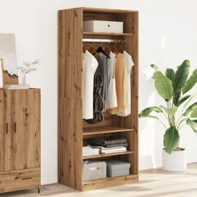 Armario de madera de ingeniería roble artesanal 80x50x200 cm by , Wardrobes - Ref: Foro24-3307701, Price: 179,66 €, Discount: %