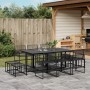 Set de comedor de jardín 11 pzas ratán sintético negro de , Conjuntos de jardín - Ref: Foro24-3295054, Precio: 515,62 €, Desc...