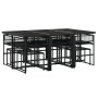 Set de comedor de jardín 11 pzas ratán sintético negro de , Conjuntos de jardín - Ref: Foro24-3295054, Precio: 515,62 €, Desc...