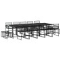 Set de comedor de jardín 15 pzas ratán sintético negro de , Conjuntos de jardín - Ref: Foro24-3295056, Precio: 849,90 €, Desc...