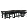 Set de comedor de jardín 15 pzas ratán sintético negro de , Conjuntos de jardín - Ref: Foro24-3295056, Precio: 849,90 €, Desc...