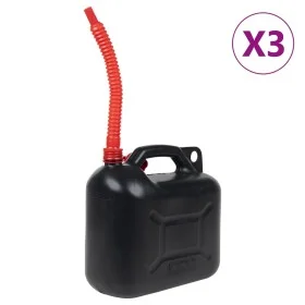 Bidón de combustible boquilla flexible 3 ud plástico negro 10 l by , Portable fuel canisters - Ref: Foro24-155046, Price: 45,...