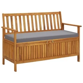 Banco de almacenaje de jardín madera maciza acacia 120 cm de vidaXL, Bancos de jardín - Ref: Foro24-310276, Precio: 220,68 €,...