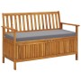 Banco de almacenaje de jardín madera maciza acacia 120 cm de vidaXL, Bancos de jardín - Ref: Foro24-310276, Precio: 224,49 €,...