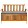 Banco de almacenaje de jardín madera maciza acacia 120 cm de vidaXL, Bancos de jardín - Ref: Foro24-310276, Precio: 224,49 €,...