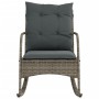 Silla mecedora de jardín con cojines ratán sintético gris de , Sillas de jardín - Ref: Foro24-369020, Precio: 88,03 €, Descue...