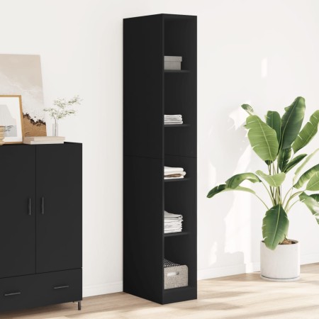 Armario de madera de ingeniería negro 30x50x200 cm de , Armarios roperos - Ref: Foro24-3307703, Precio: 136,56 €, Descuento: %