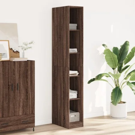 Armario madera de ingeniería color roble marrón 30x50x200 cm de , Armarios roperos - Ref: Foro24-3307708, Precio: 98,11 €, De...