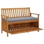Banco de almacenaje de jardín madera maciza acacia 120 cm de vidaXL, Bancos de jardín - Ref: Foro24-310276, Precio: 224,49 €,...
