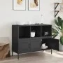 Aparador acero negro 100,5x39x79 cm de , Aparadores - Ref: Foro24-843090, Precio: 141,90 €, Descuento: %