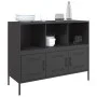 Aparador acero negro 100,5x39x79 cm de , Aparadores - Ref: Foro24-843090, Precio: 141,90 €, Descuento: %