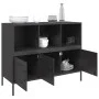 Aparador acero negro 100,5x39x79 cm de , Aparadores - Ref: Foro24-843090, Precio: 141,90 €, Descuento: %
