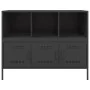 Aparador acero negro 100,5x39x79 cm de , Aparadores - Ref: Foro24-843090, Precio: 141,90 €, Descuento: %