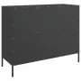 Aparador acero negro 100,5x39x79 cm de , Aparadores - Ref: Foro24-843090, Precio: 141,90 €, Descuento: %