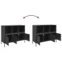 Aparador acero negro 100,5x39x79 cm de , Aparadores - Ref: Foro24-843090, Precio: 141,90 €, Descuento: %