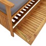 Banco de almacenaje de jardín madera maciza acacia 120 cm de vidaXL, Bancos de jardín - Ref: Foro24-310276, Precio: 224,49 €,...