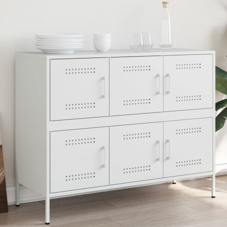 Aparador acero blanco 100,5x39x79 cm de , Aparadores - Ref: Foro24-843101, Precio: 170,92 €, Descuento: %