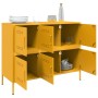 Aparador acero amarillo mostaza 100,5x39x79 cm de , Aparadores - Ref: Foro24-843099, Precio: 175,81 €, Descuento: %